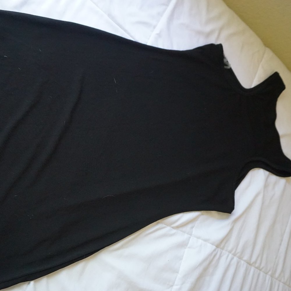 Black Racer Back Tank Dress - Picture 2 of 4